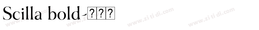 Scilla bold字体转换